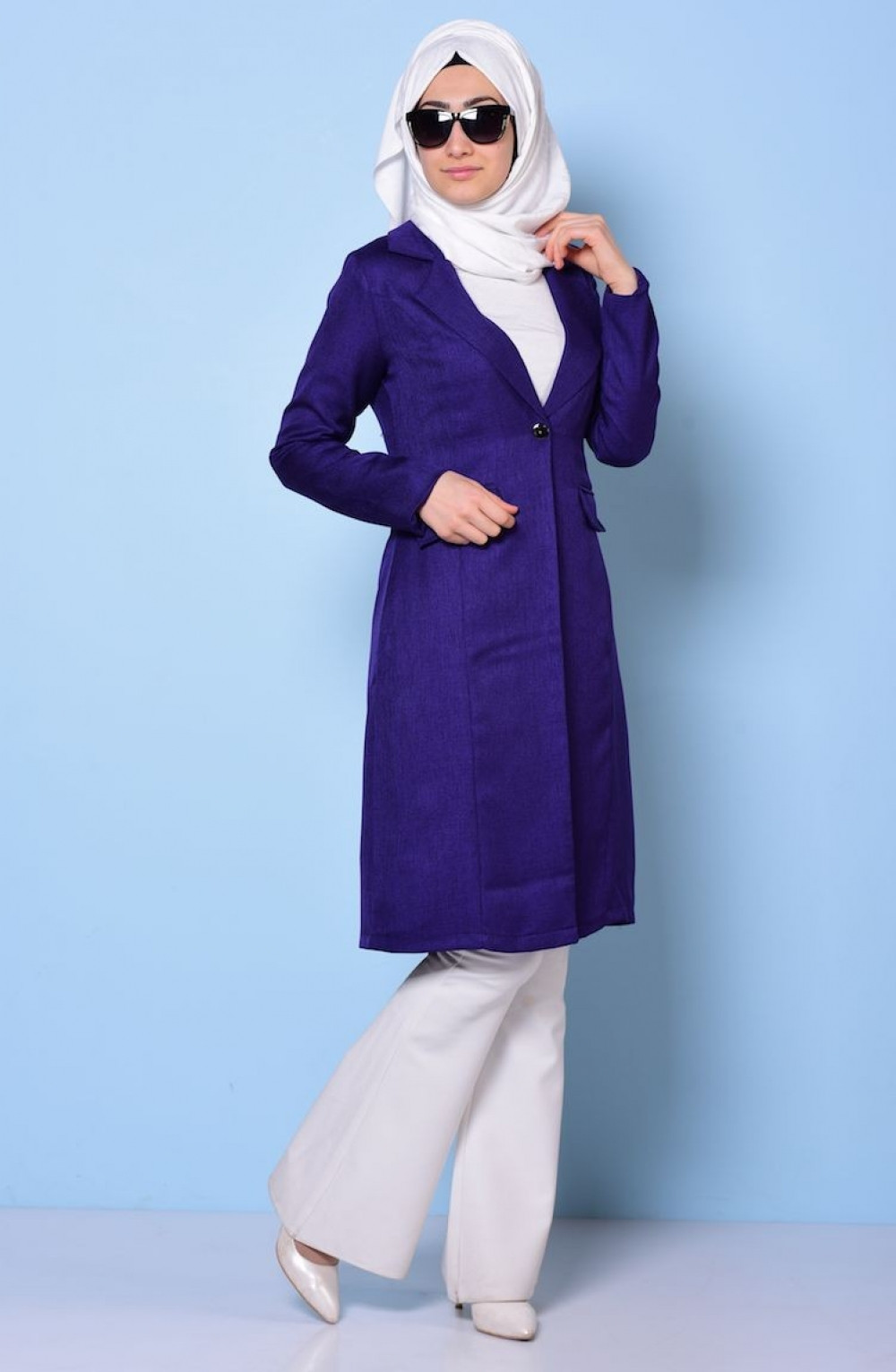 Sefamerve Blazer Mor Ceket
