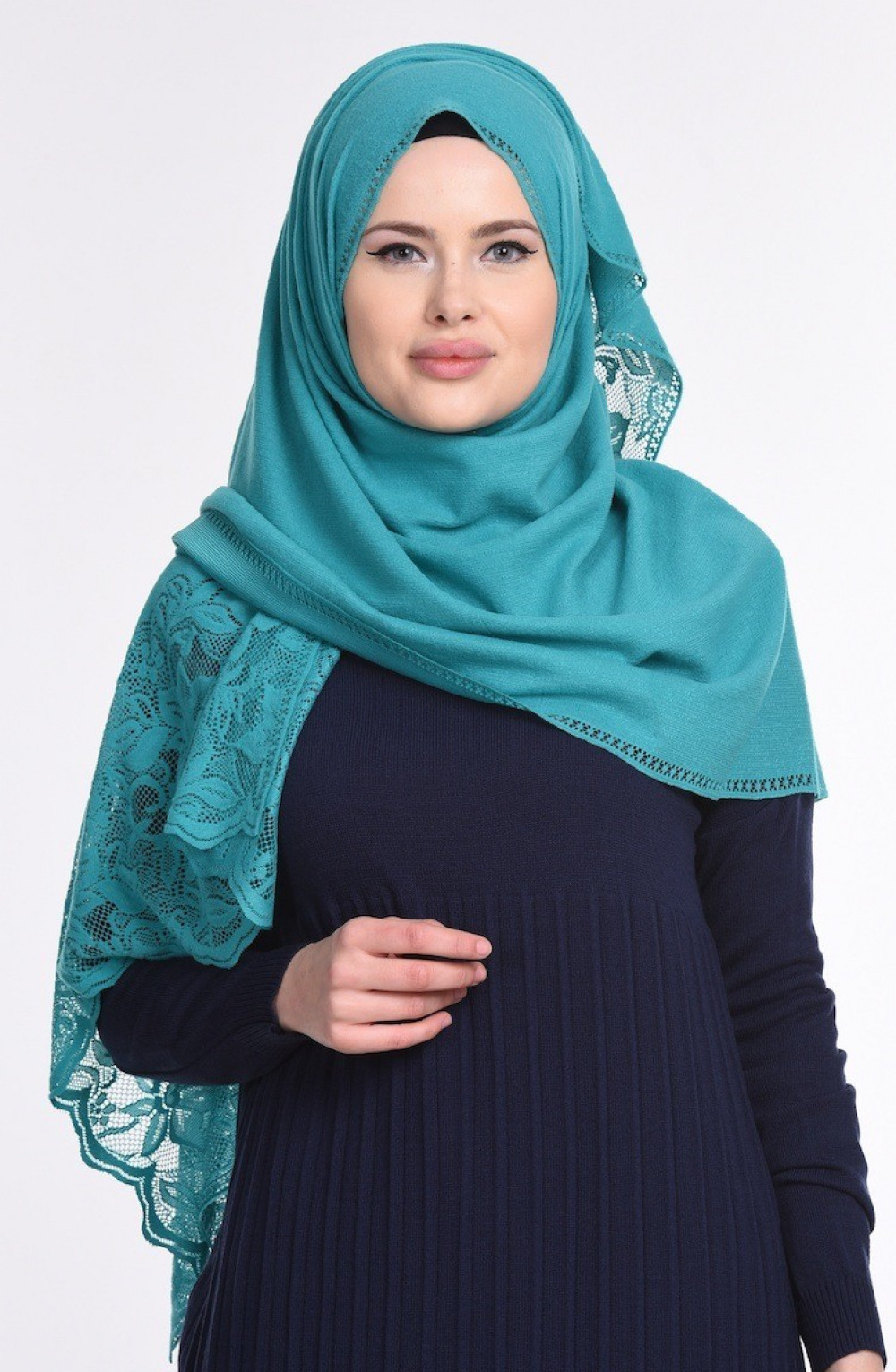 Sefamerve Lazer Kesim Şal 3630- 10 Mint Yeşil