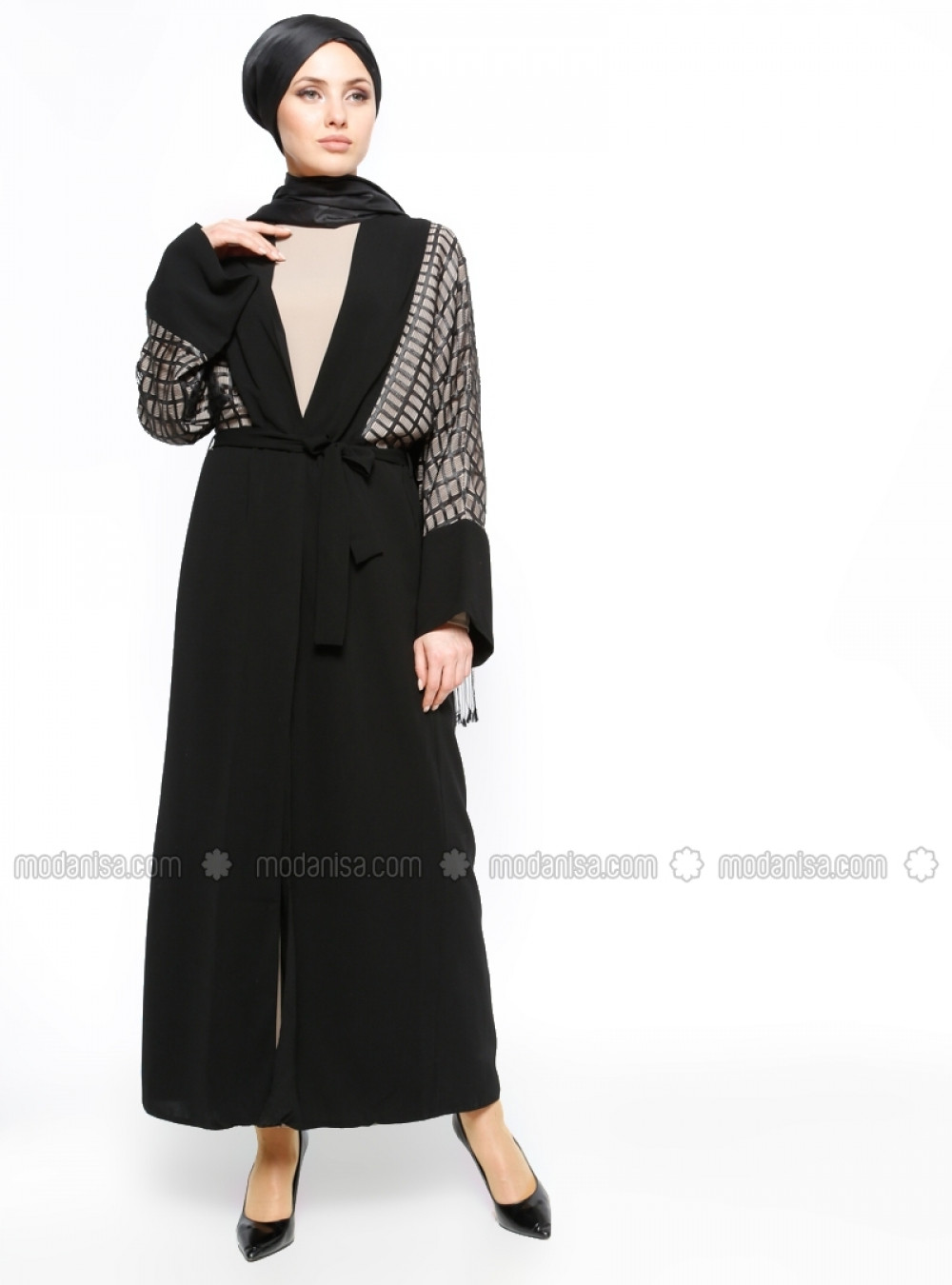 Mervin Abiye Ferace & Elbise İkili Siyah Takım