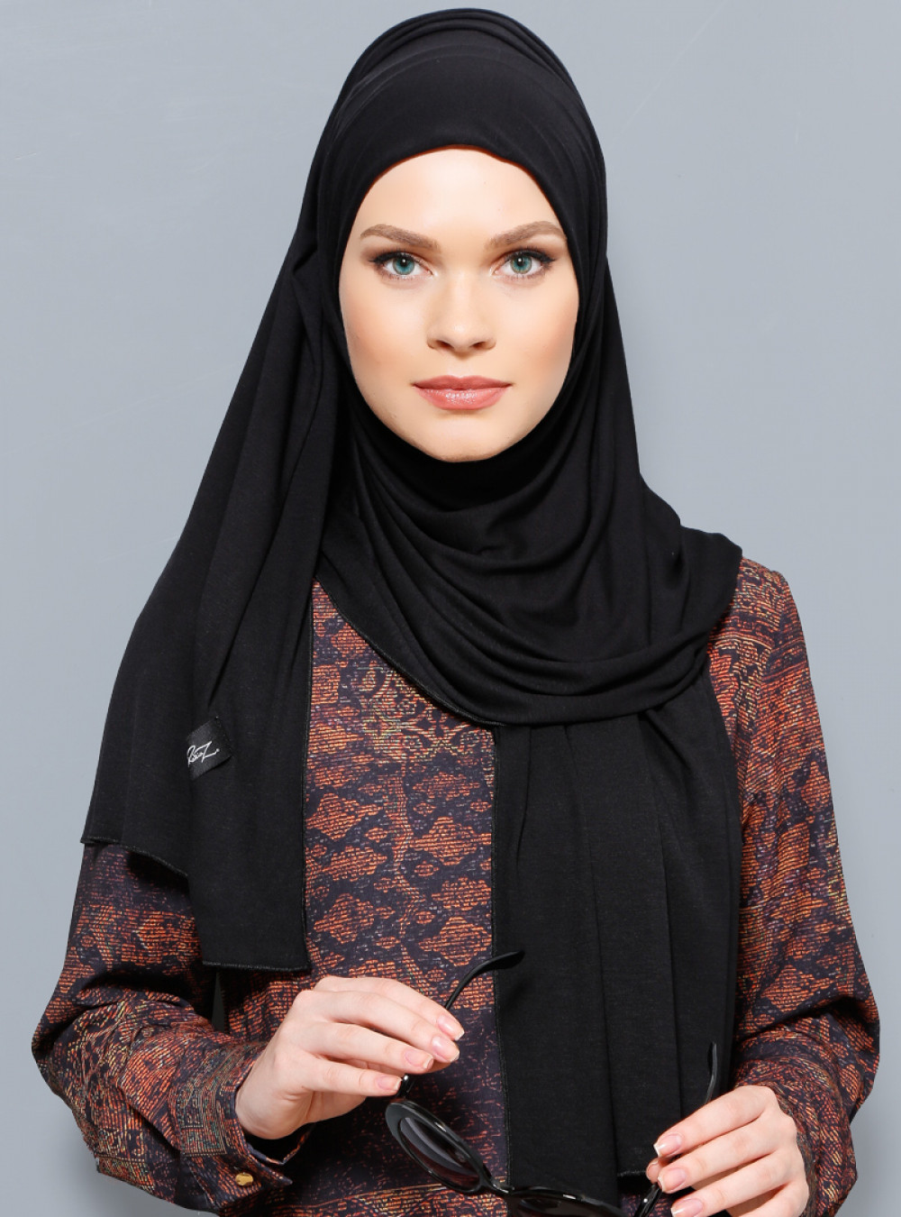 Rabia Z Jersey Penye Siyah Şal