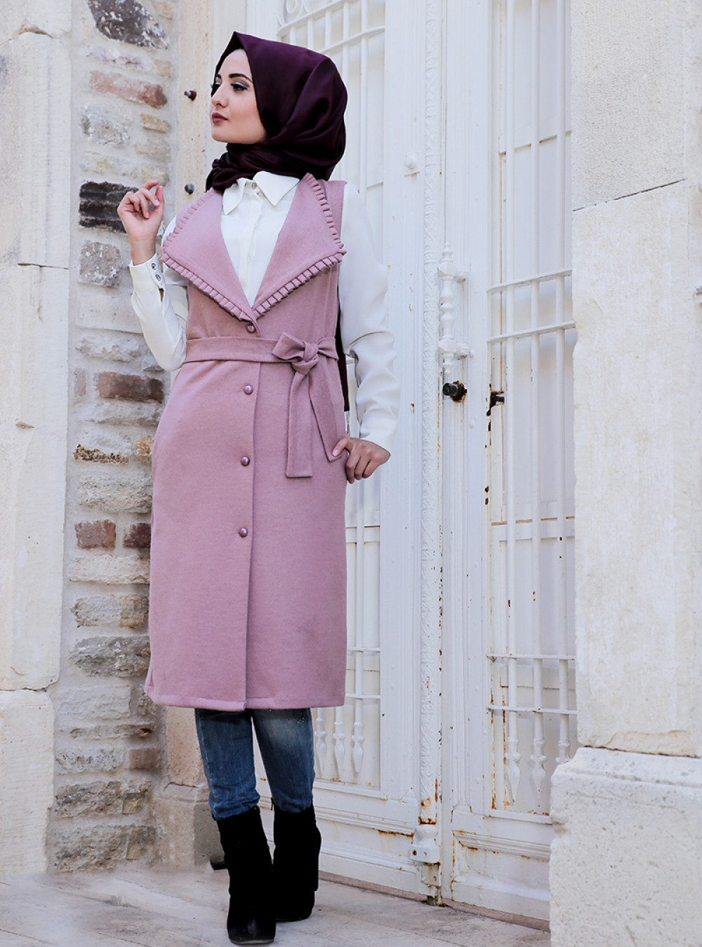 Puqqa Sara Keçe Pudra Yelek