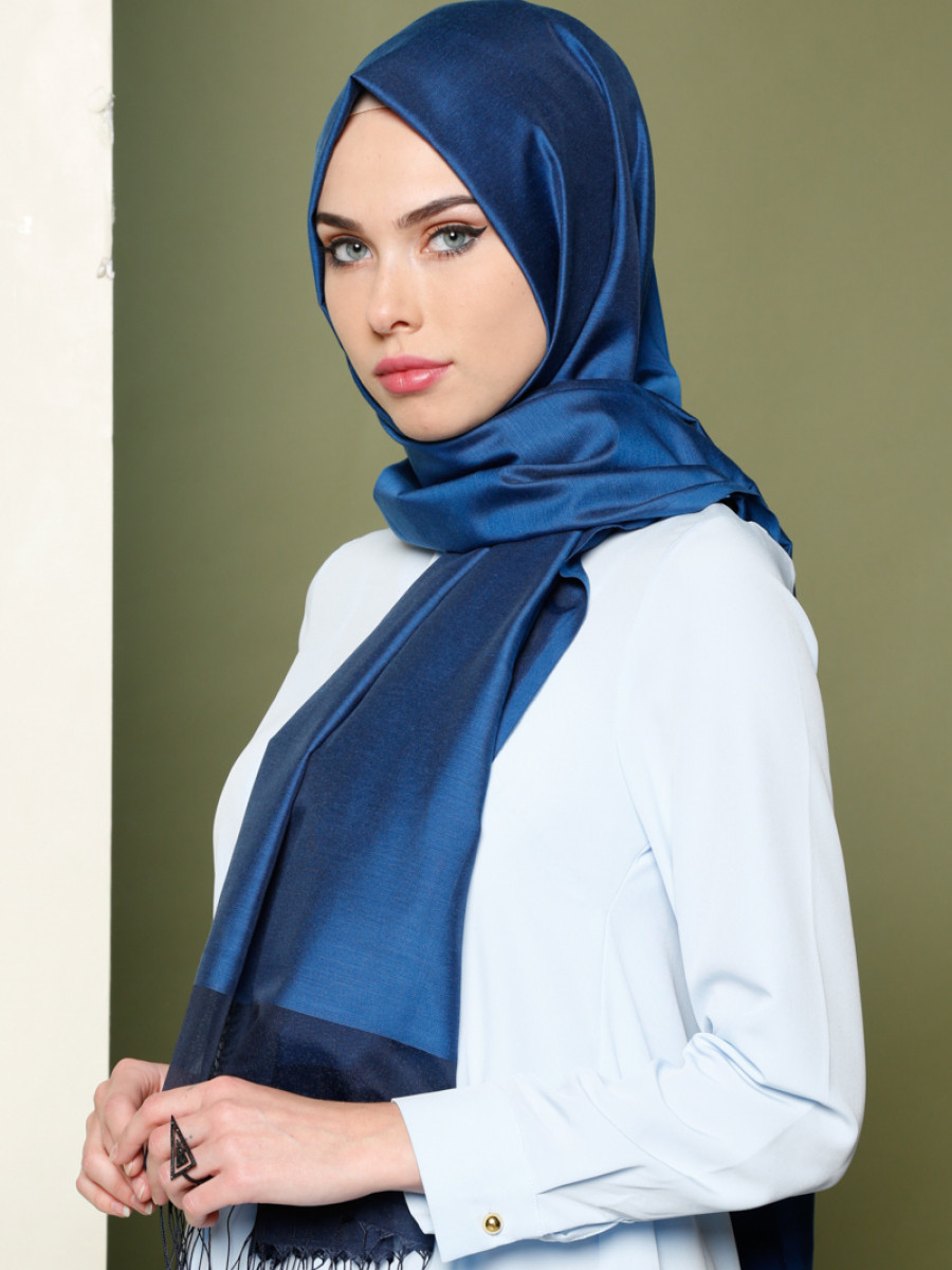 Armine Eşarp Crony Lacivert Siyah Şal