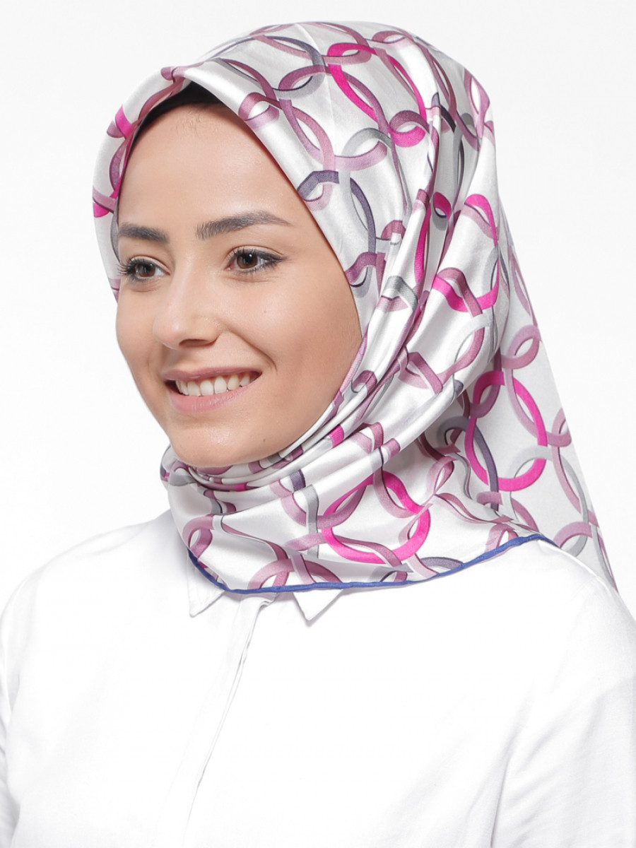 Silk Home Karışık Renkli Desenli Eşarp Ehl I Tesettür