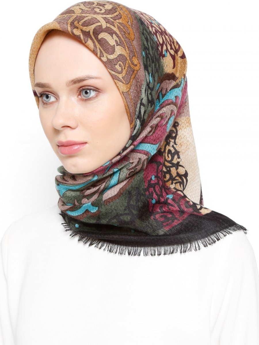 Gülsoy Karışık Renkli Dijital Gofret Eşarp