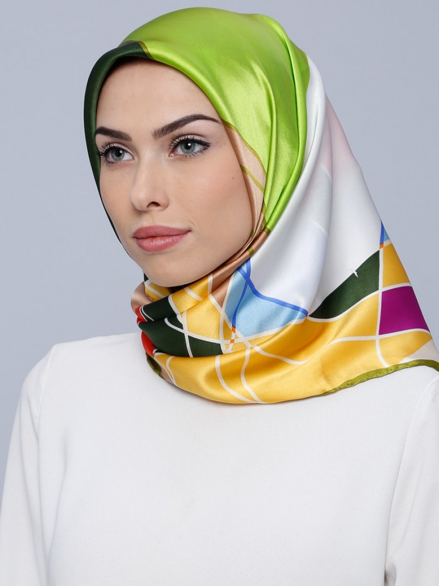 Tekbir Eşarp Fıstık Yeşili İpek Eşarp