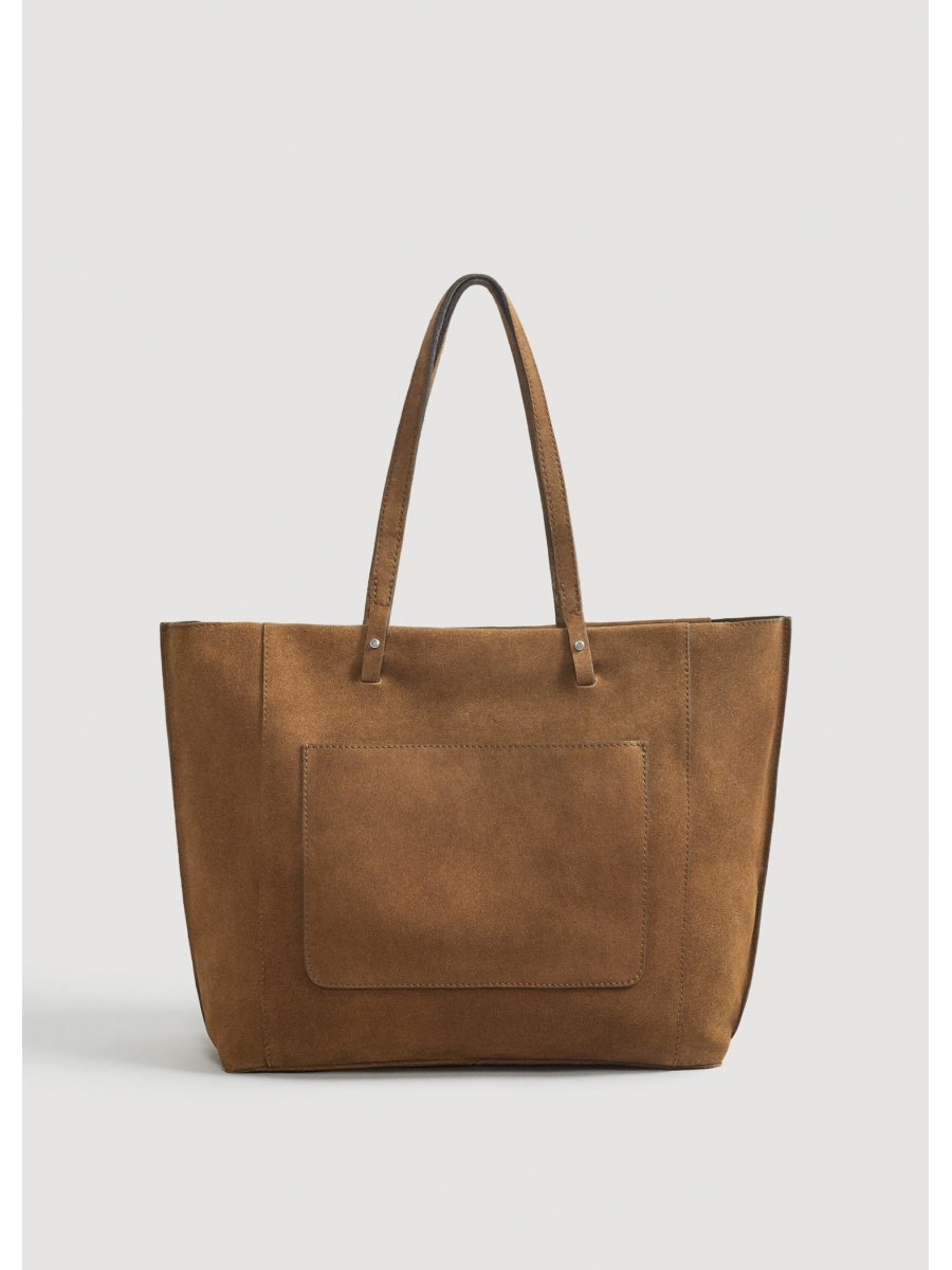Mango Süet Shopper Çanta