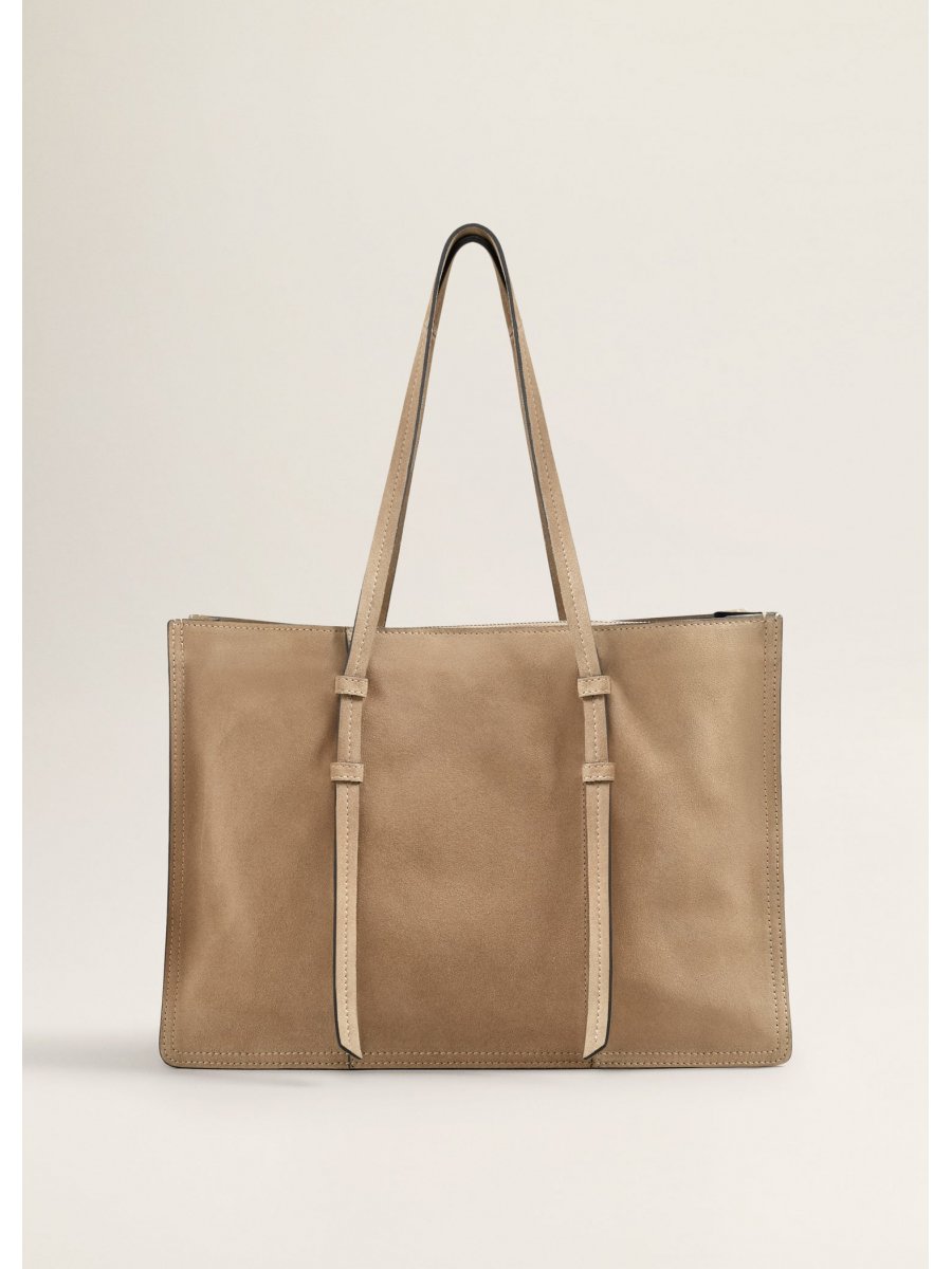 Mango Süet Shopper Çanta