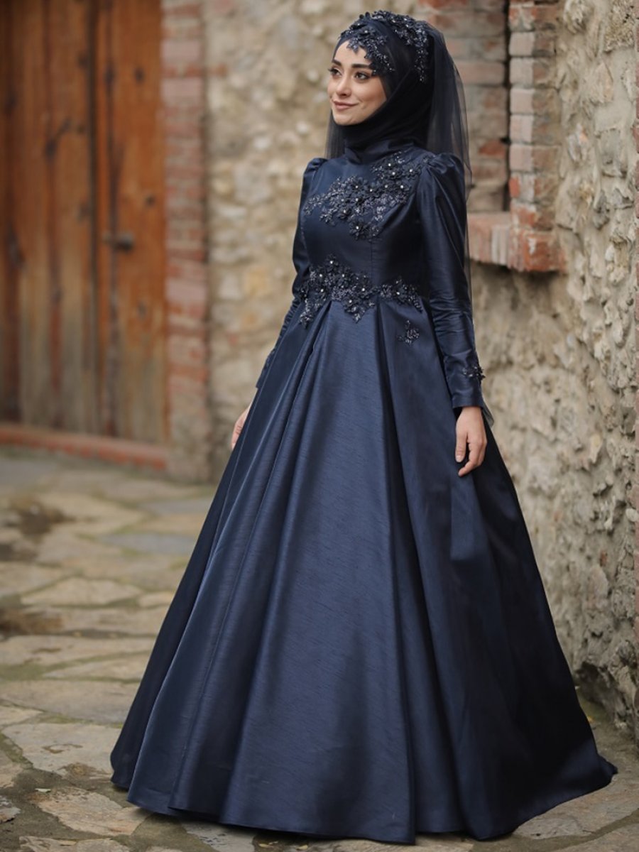 My Dreams Collection Hasret Lacivert Abiye Elbise