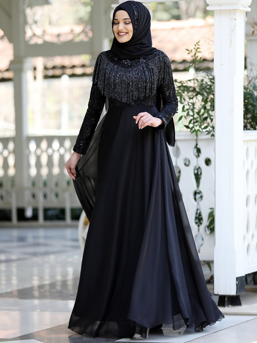 Piennar Hayal Siyah Abiye Elbise