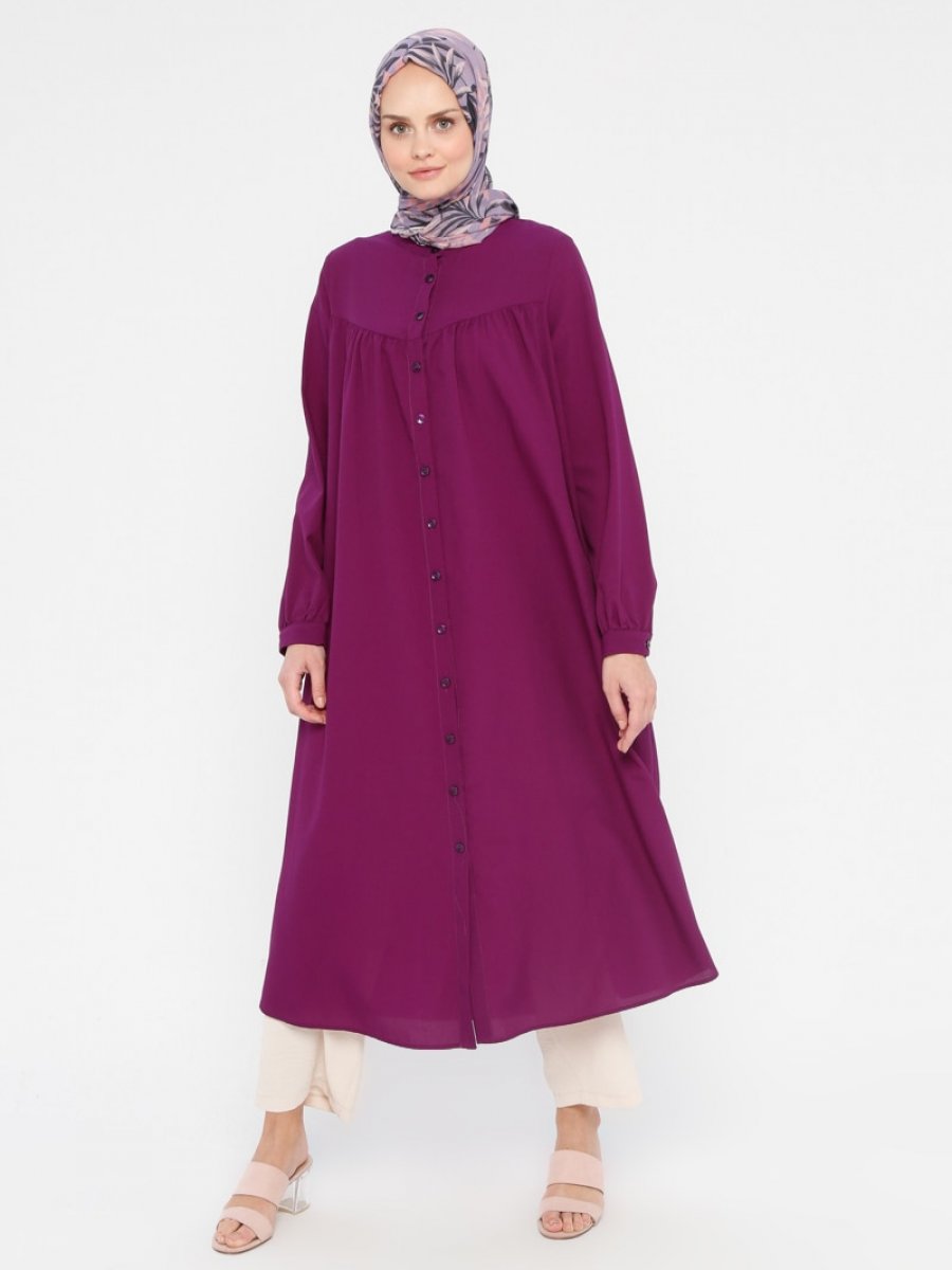 ELİT LİFE Dökümlü Mor Tunik