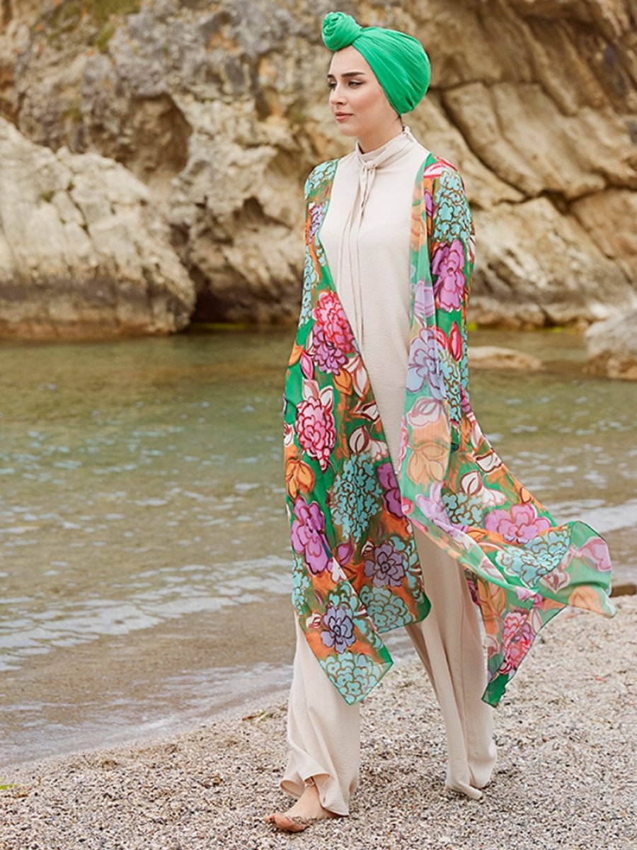 Ayşen Özen Yeşil Şifon Kimono
