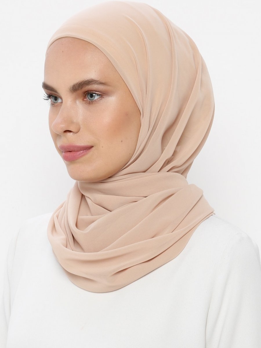 Ecardin Boneli Şifon Bej Şal