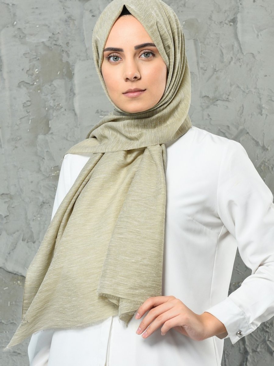 Sefamerve Armine Trend Simli Buse Badem Yeşili Şal