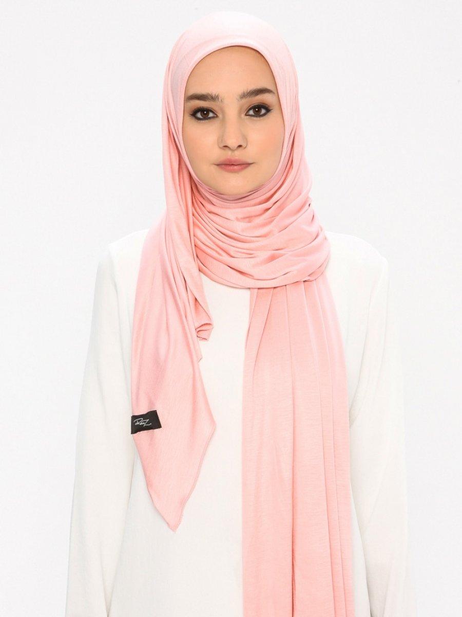 Rabia Z Premium Merserize Jersey Şeker Pembesi Şal