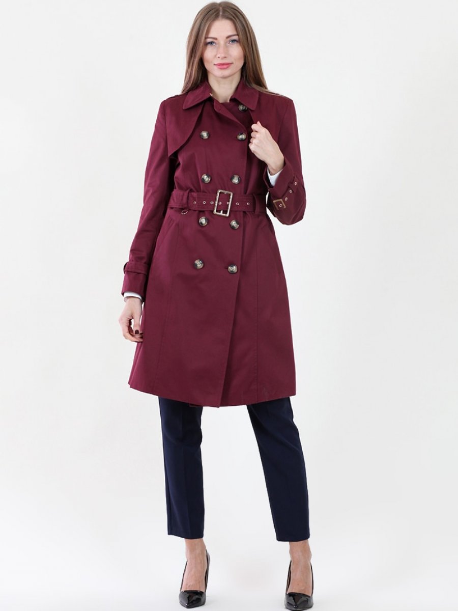 Trenç Mürdüm Trençkot