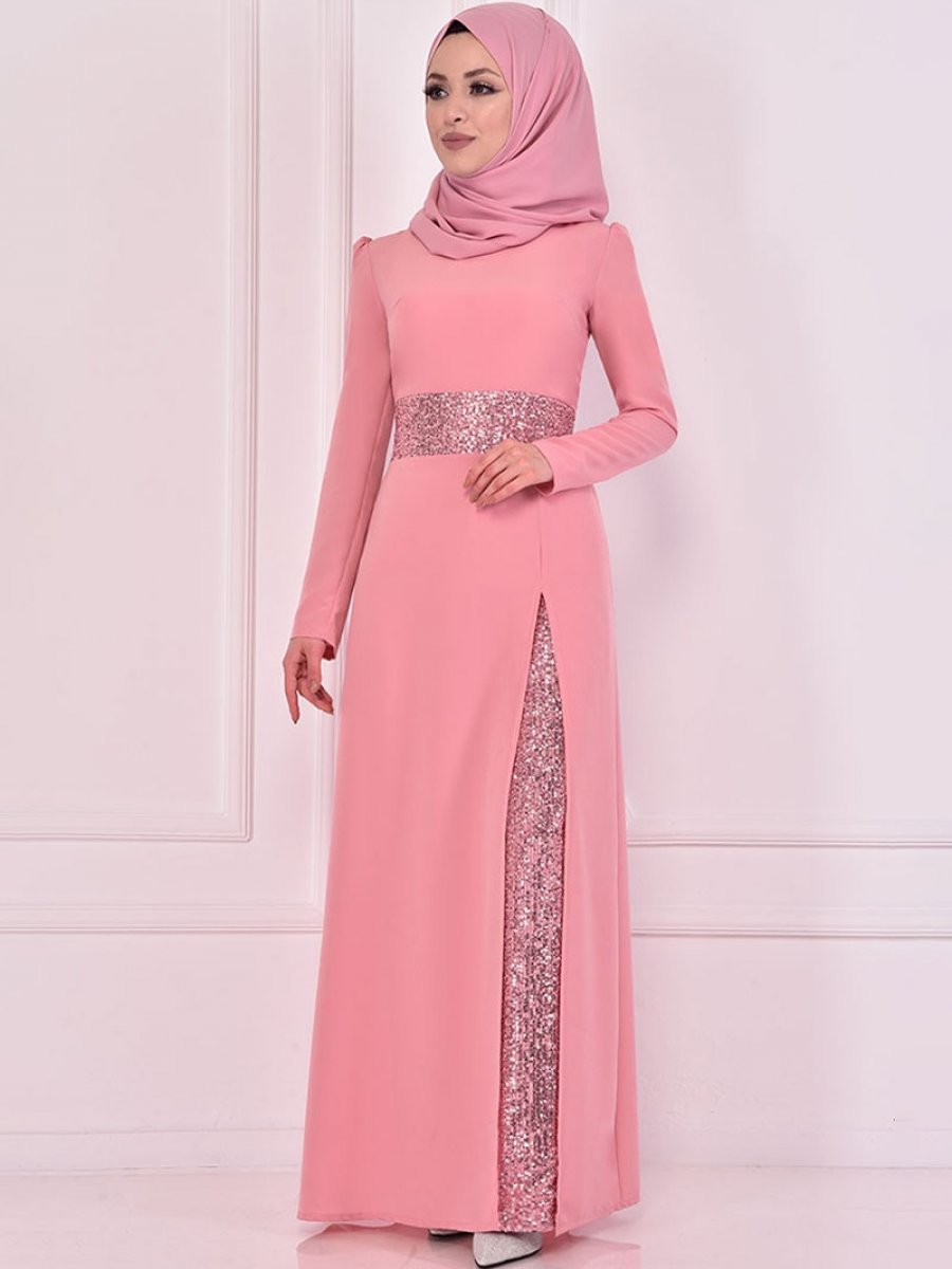 AYŞE MELEK TASARIM Elbise Kombin Pudra Takım