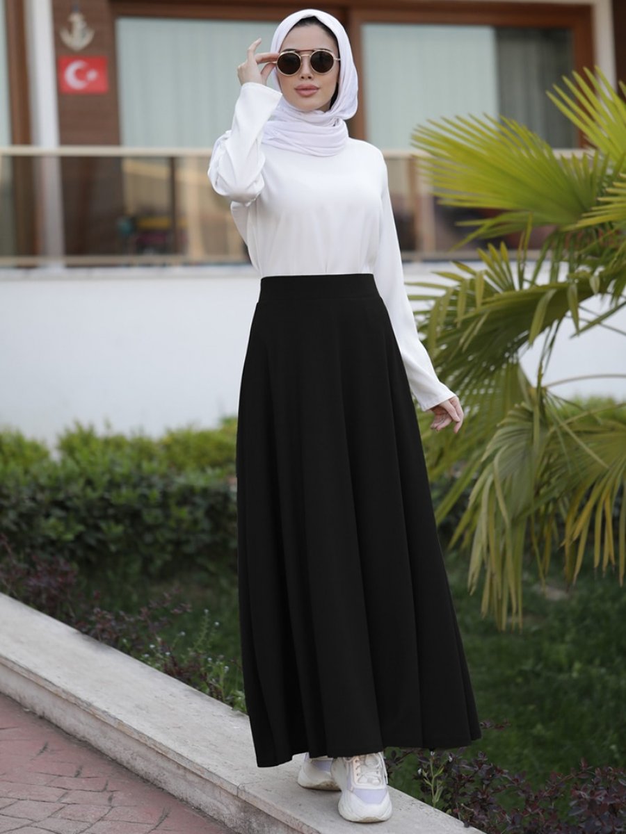 Neways Lastikli Mevlana Siyah Etek
