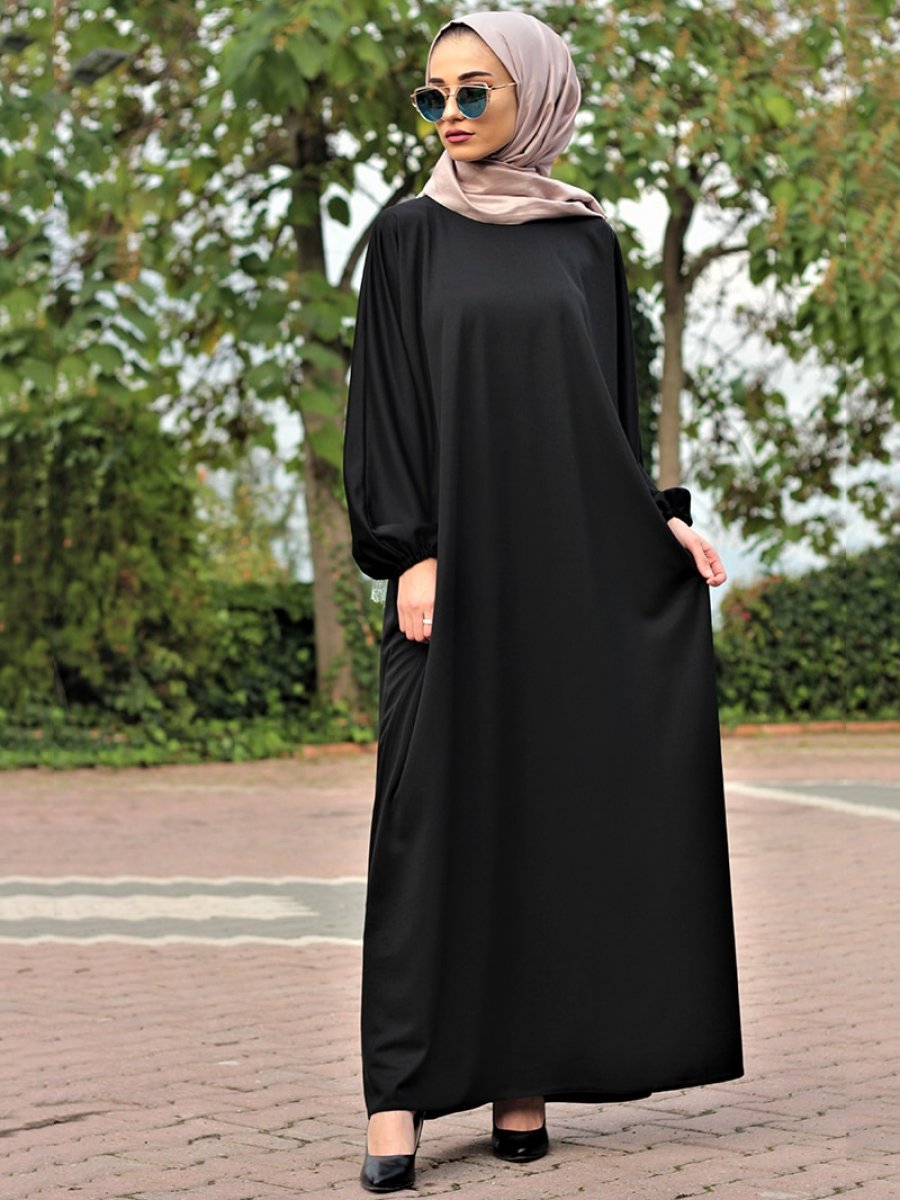 Gabra Siyah Ferace Elbise