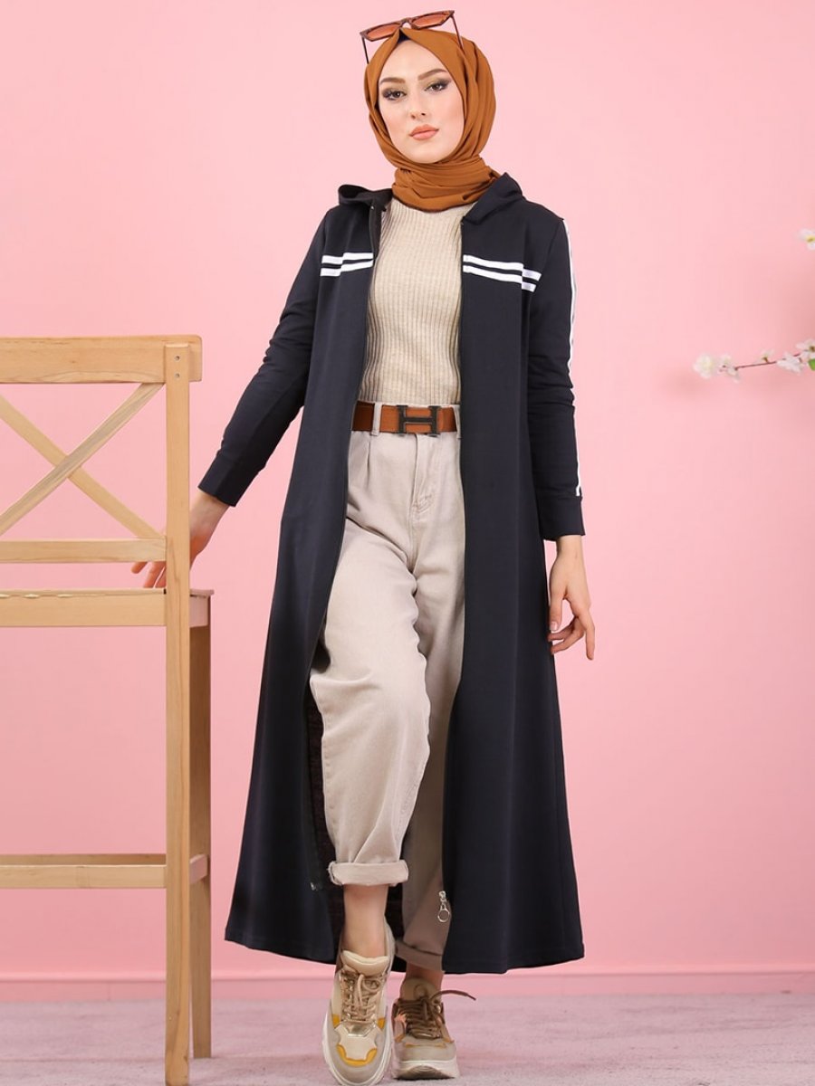 Tofisa Cep Detayli Siyah Pardesu Ehl I Tesettur