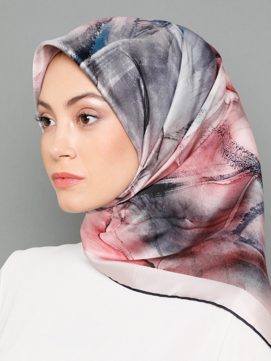 Armine Eşarp Çok Renkli Saf İpek Eşarp