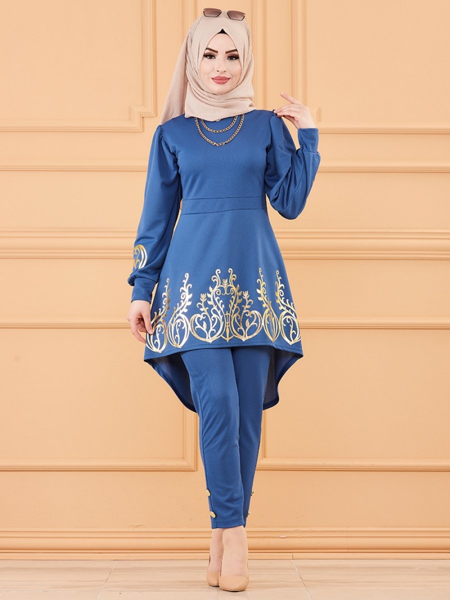 Tofisa Tunik&Pantolon İkili İndigo Takım