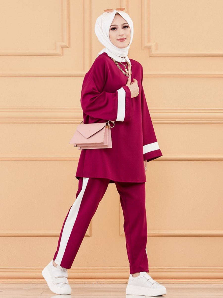 Tofisa Tunik&Pantolon İkili Mürdüm Takım