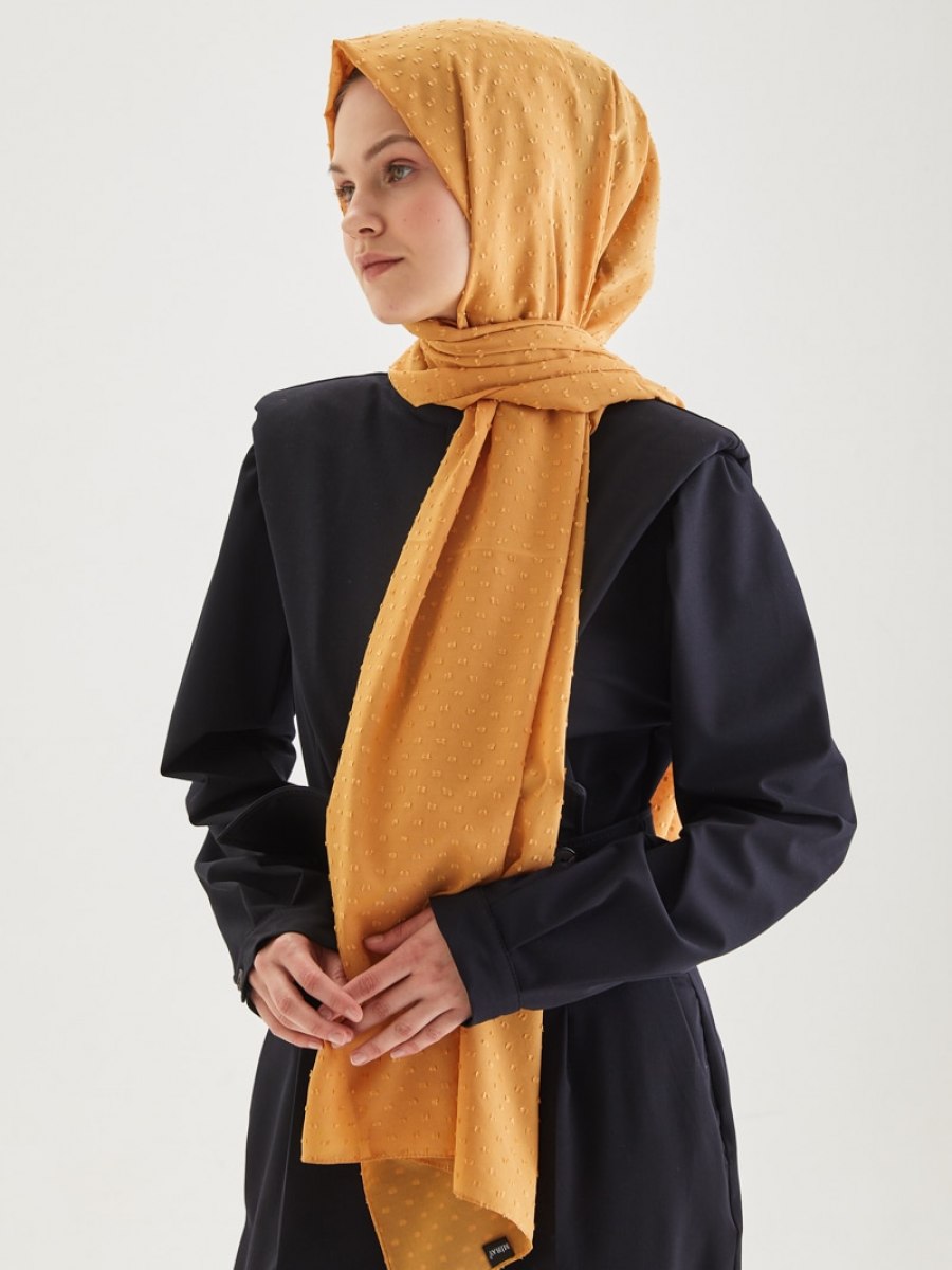 Miray Pıtpıt Şifon Gold Şal