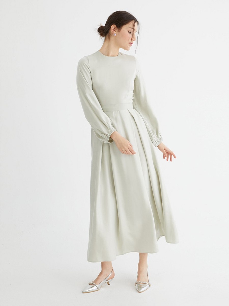 Suud Collection Işıltılı Su Yeşili Abiye Elbise