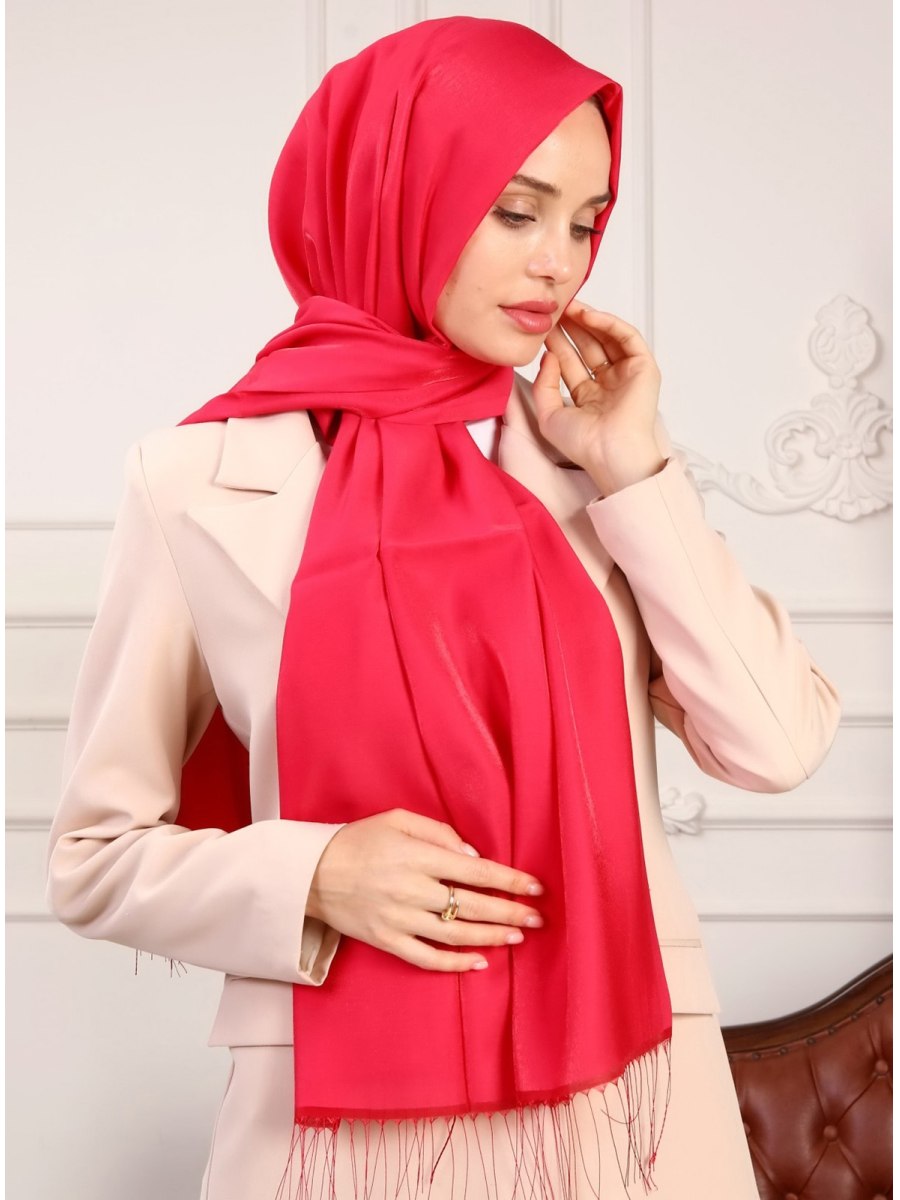 Soft Scarfs Düz Renk Fuşya Şal