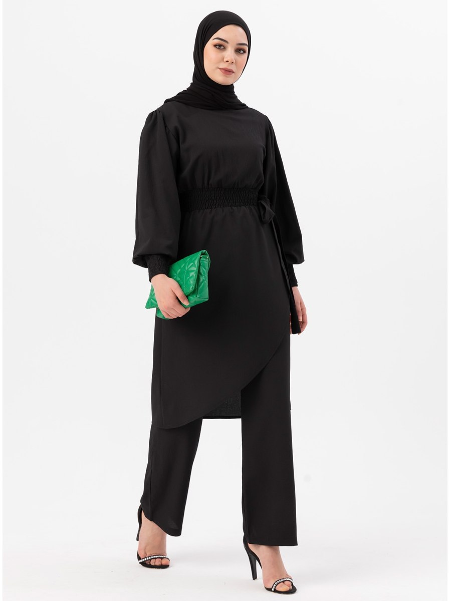 Tofisa Tunik & Pantolon İkili Siyah Takım