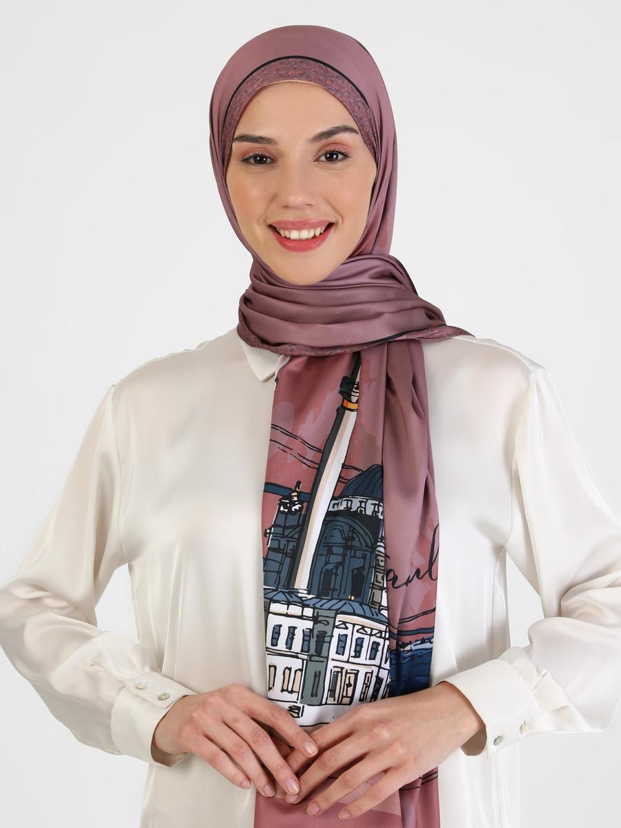 Balse Eşarp Rayon Dj Gül Şal Galata Kulesi