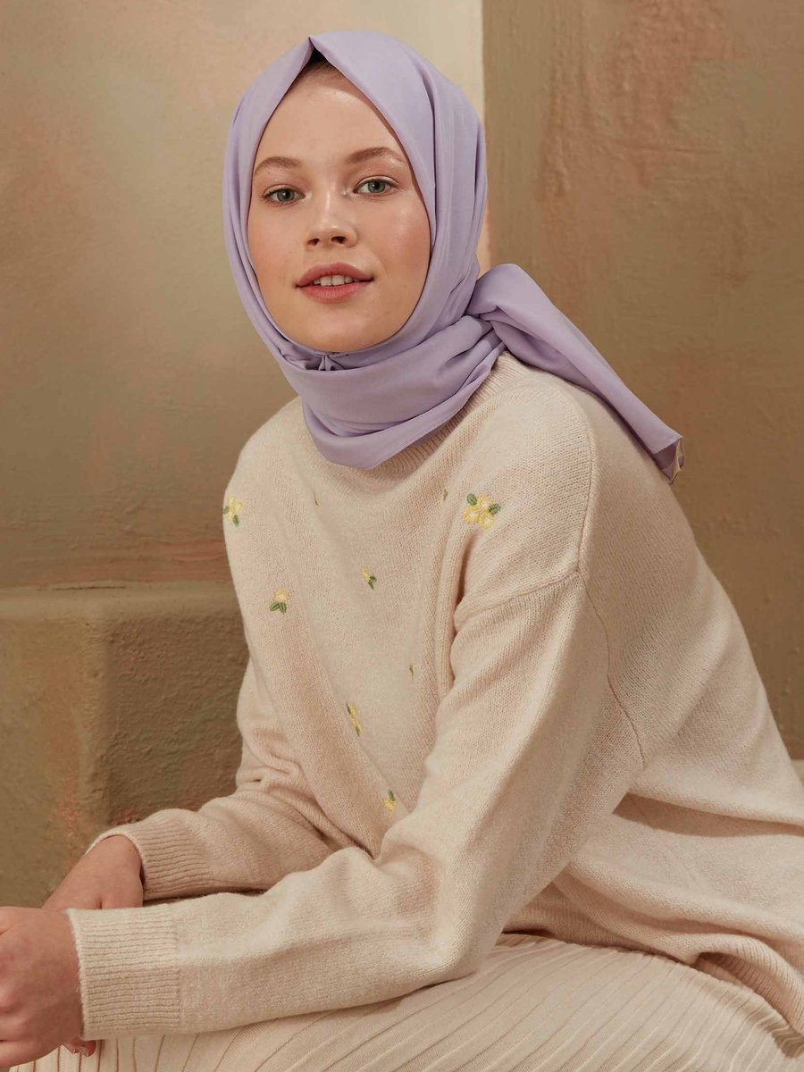 FRESHSCARFS Pamuk Lila Şal