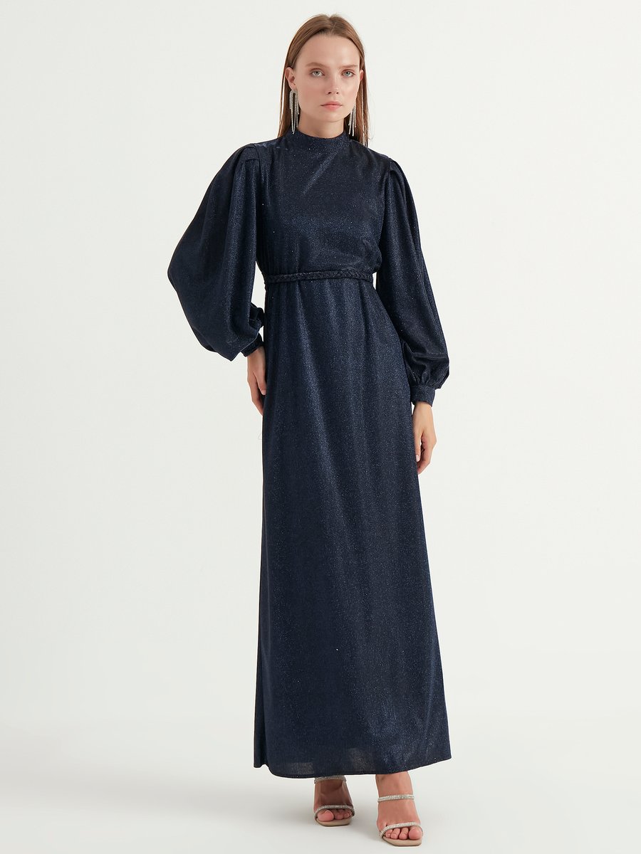 Birgül Bektaş Lacivert Jesse Abiye Elbise