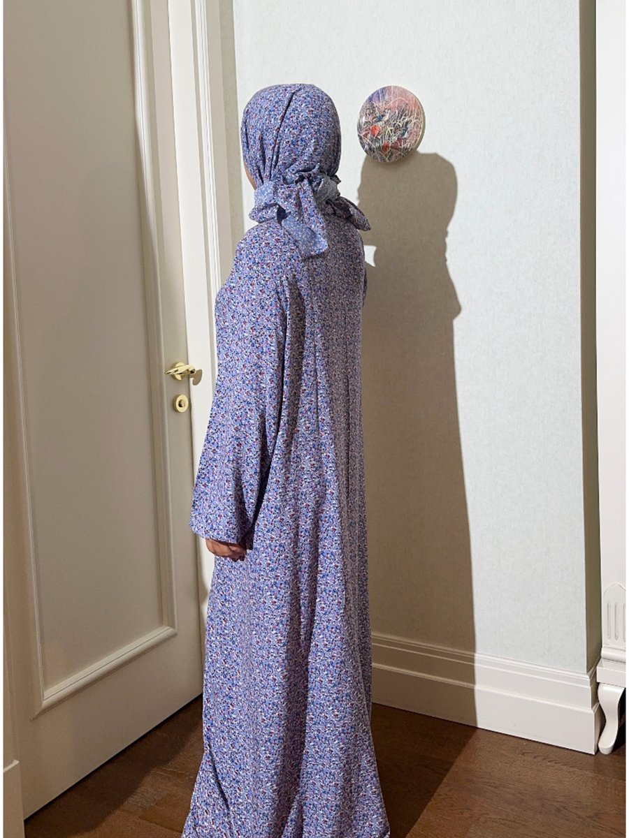 Lagom Kolay Giyilebilen, Terletmeyen, Tek Parça, Desenli Elbisesi, Fermuarlı Namaz Elbisesi
