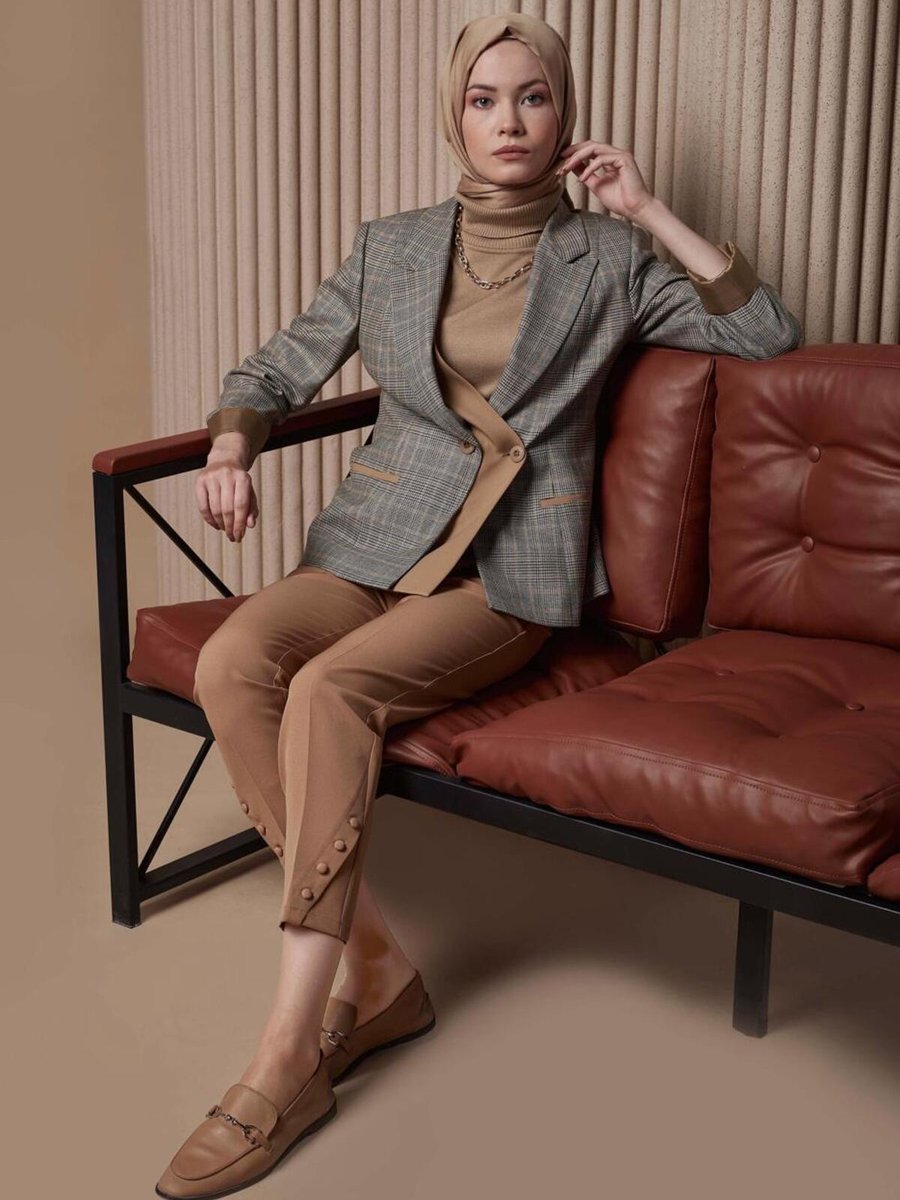 Alvina Asimetrik Kesim Ekose Ceket 42214