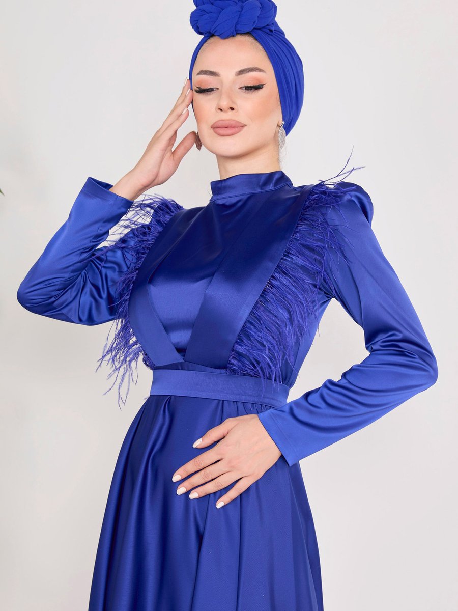Tofisa 23115 Lacıvert Abiye Elbise