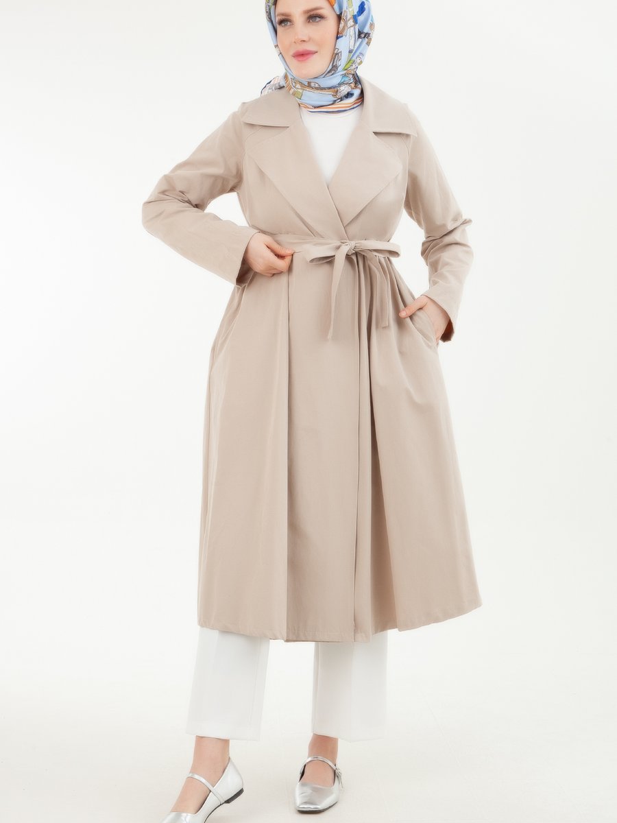 Armine Trend 2024 Yeni Sezon Yazlık Trençkot Oversize/geniş Kalıp Kadı Kap/ferace