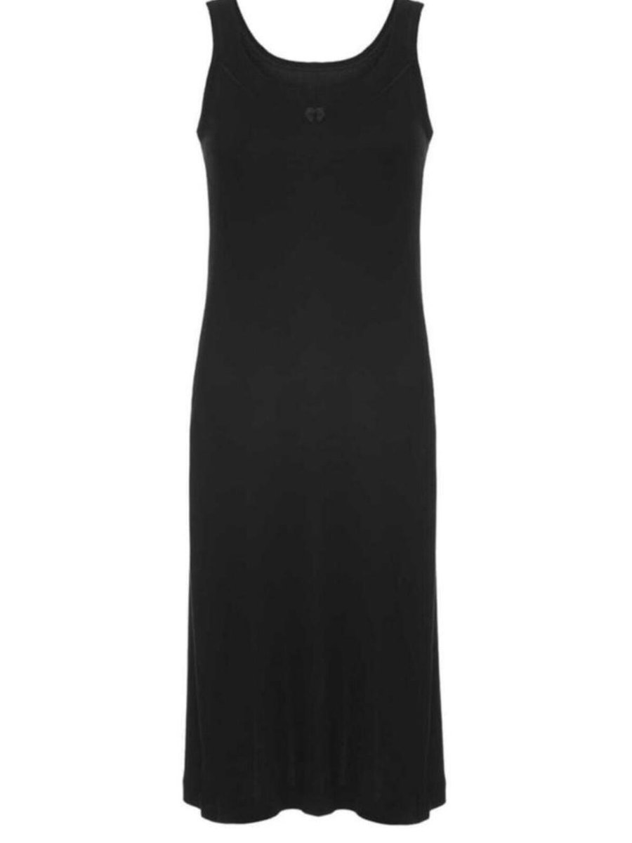 Ritnice Prive Premium %100 Pamuk Comfort Siyah Uzun Iç Elbise Astar