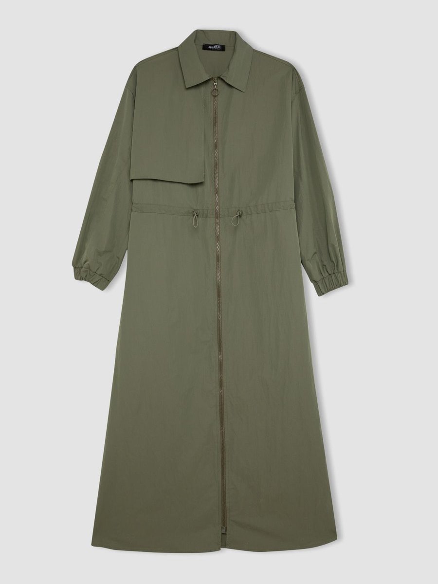 Defacto Yaka Paraşüt Uzun Kollu Gömlek Elbise C0372ax24sp