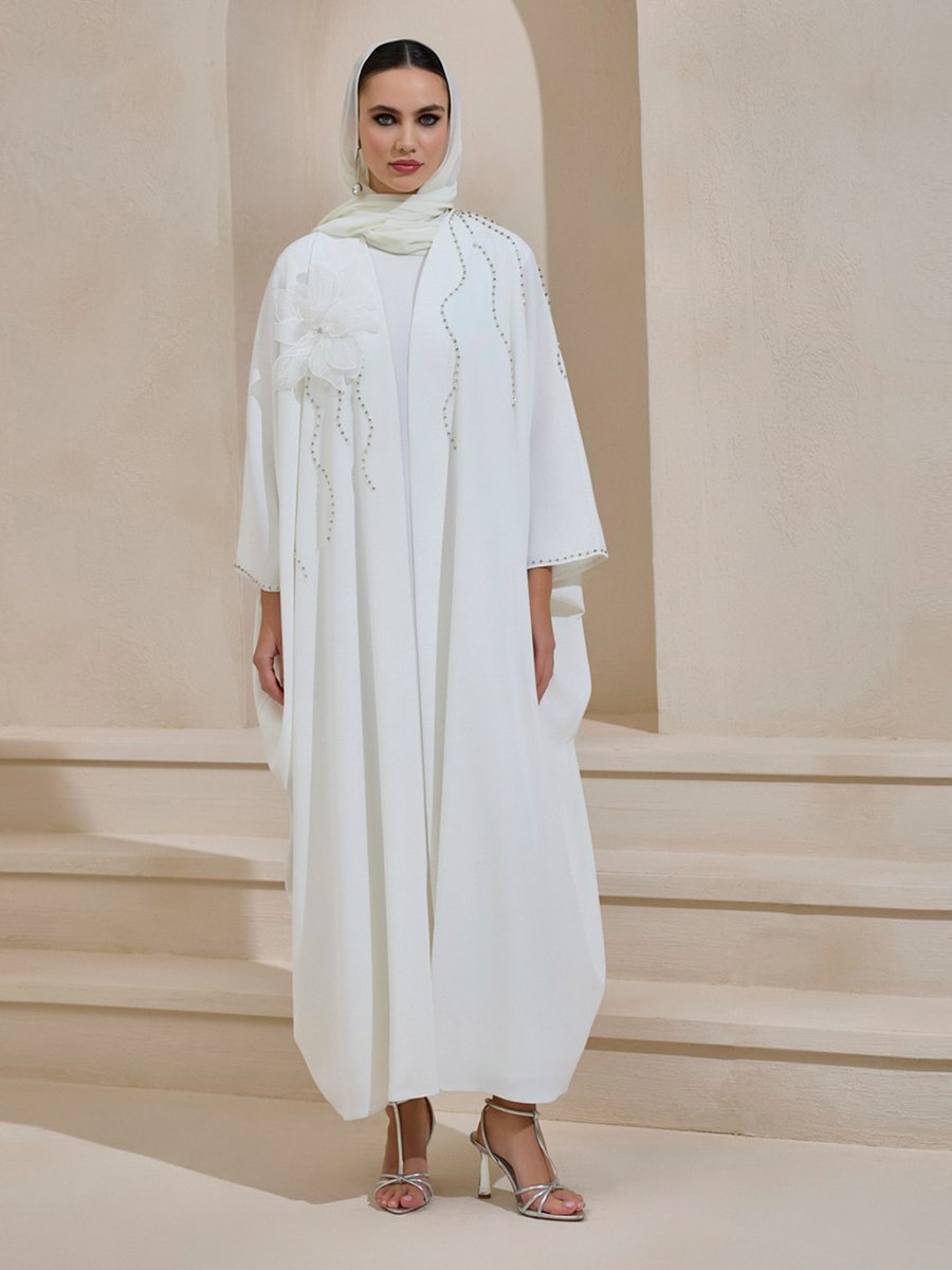 AL SHEIKHA Beyaz Elana Abaya