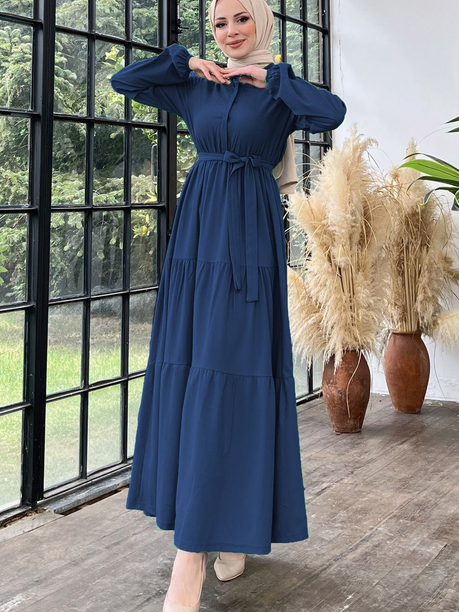 Tofisa 11492 Lacıvert Elbise