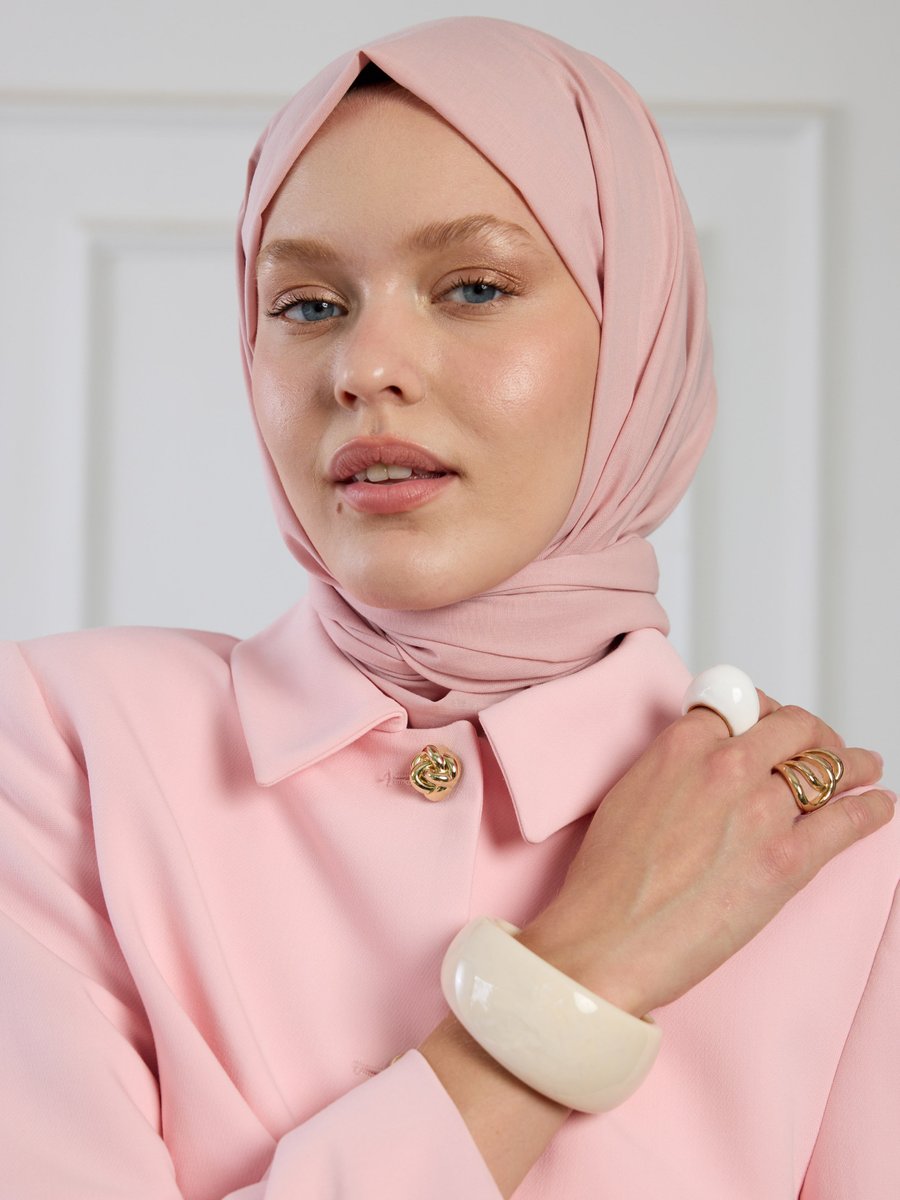 Pure Scarfs Pure Pamuk Soft Pembe Şal