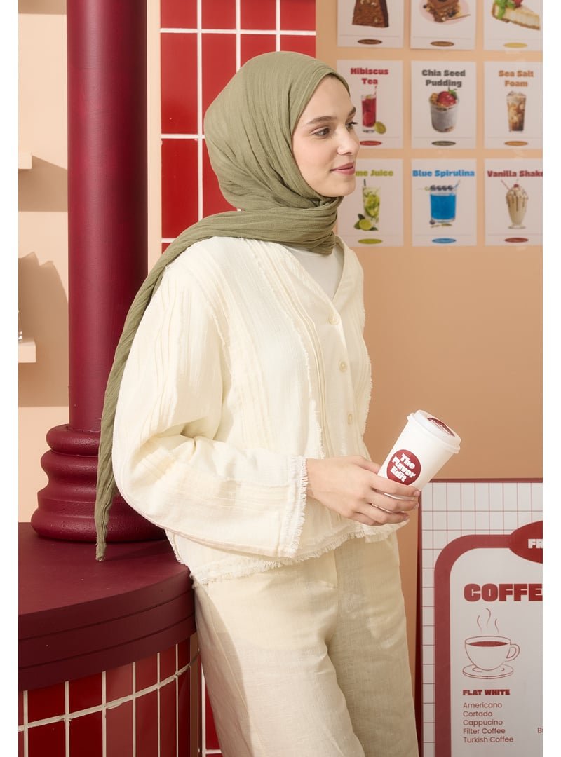 FRESHSCARFS Pamuklu Keten Şal Rosemary Soda